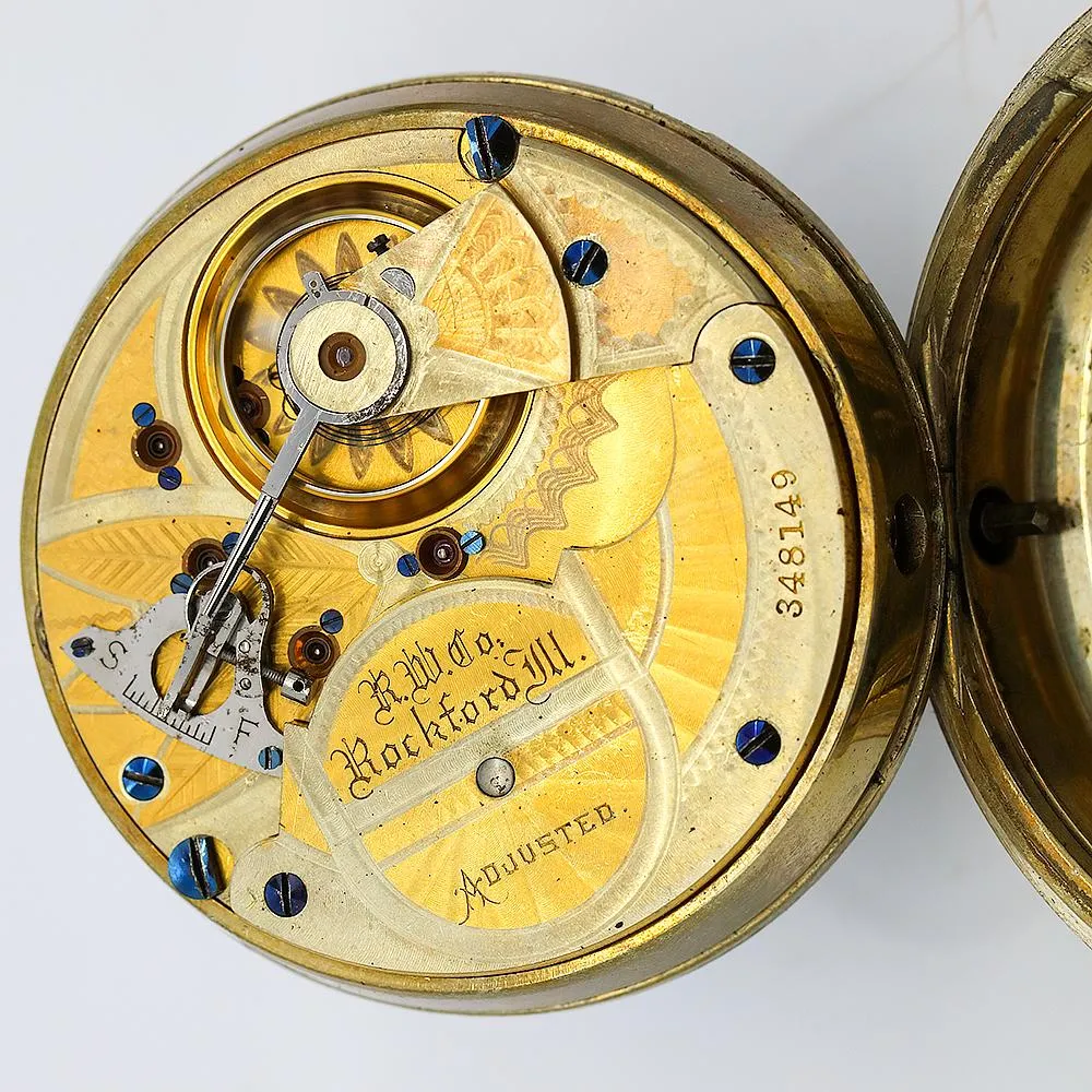 Scarce 1889 Rockford Coin Silver Pocket Watch - 16J, Grade 88, Model 7, Size 18s