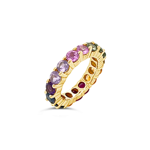 Semi-Precious Gemstone Eternity Band