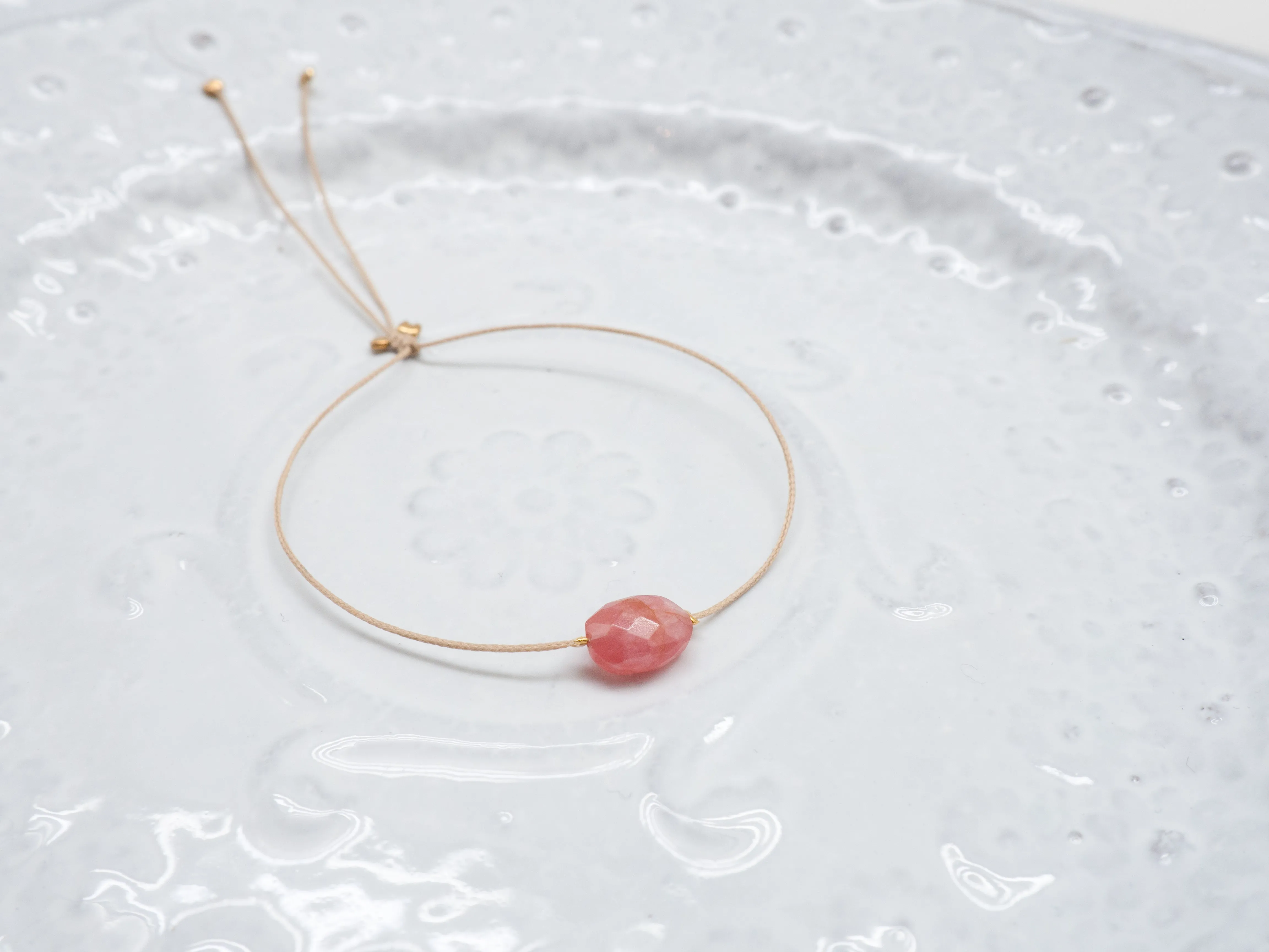 Semi-precious Rhodochrosite Stone Bracelet