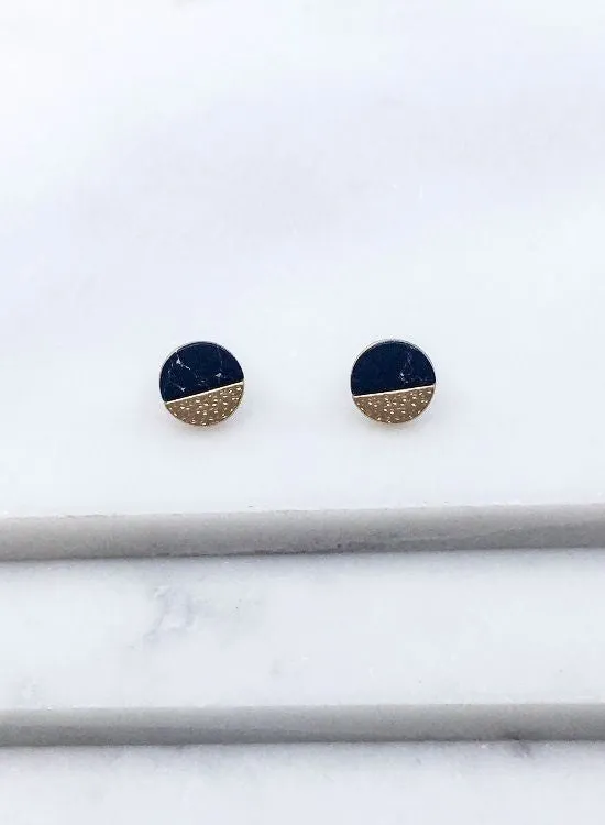 Semi precious stone post earrings