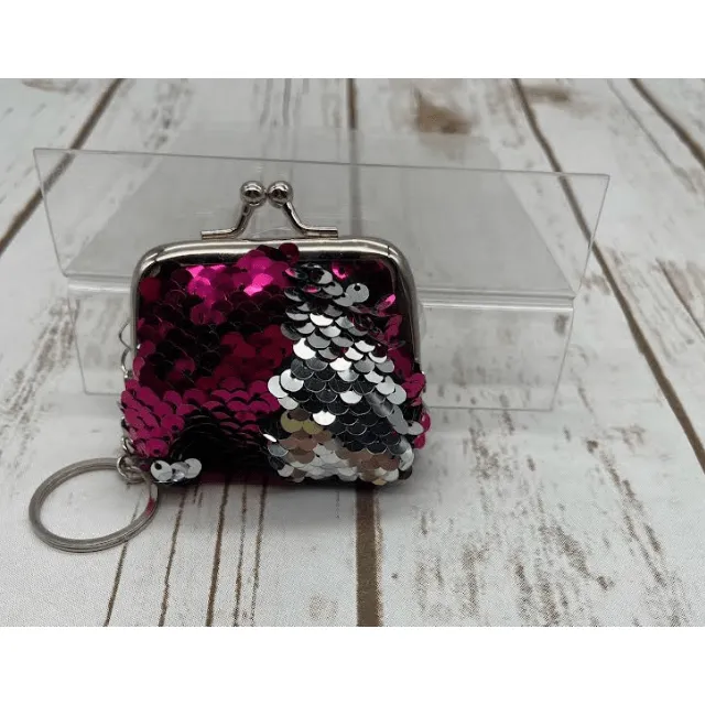 Sequin coin bag keychains