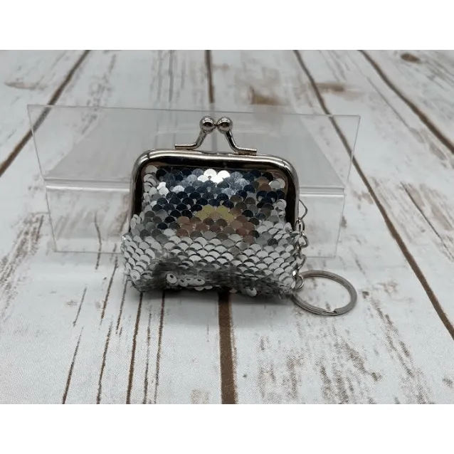 Sequin coin bag keychains