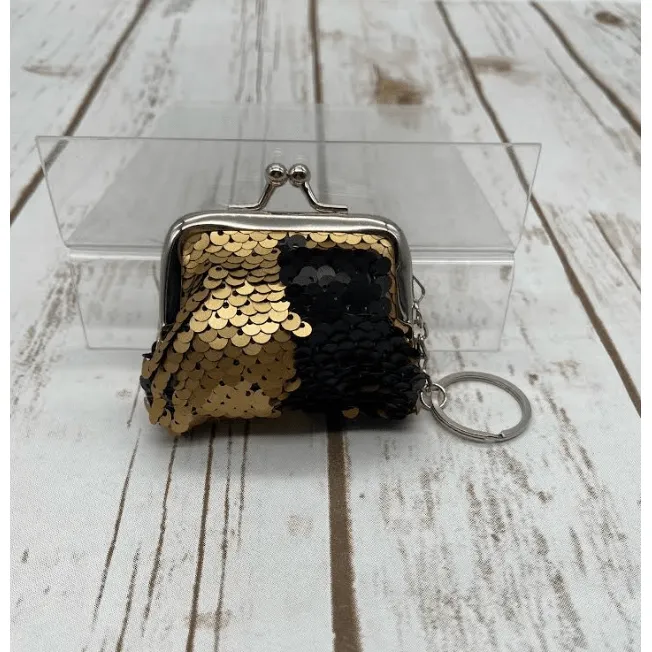 Sequin coin bag keychains