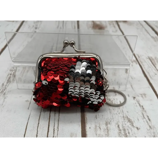 Sequin coin bag keychains