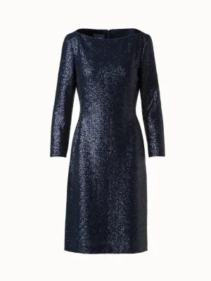Sequined Sheath Dress in A-Line