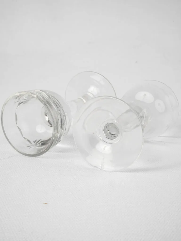 Set of 5 tiny liqueur glasses - 19th century 4"
