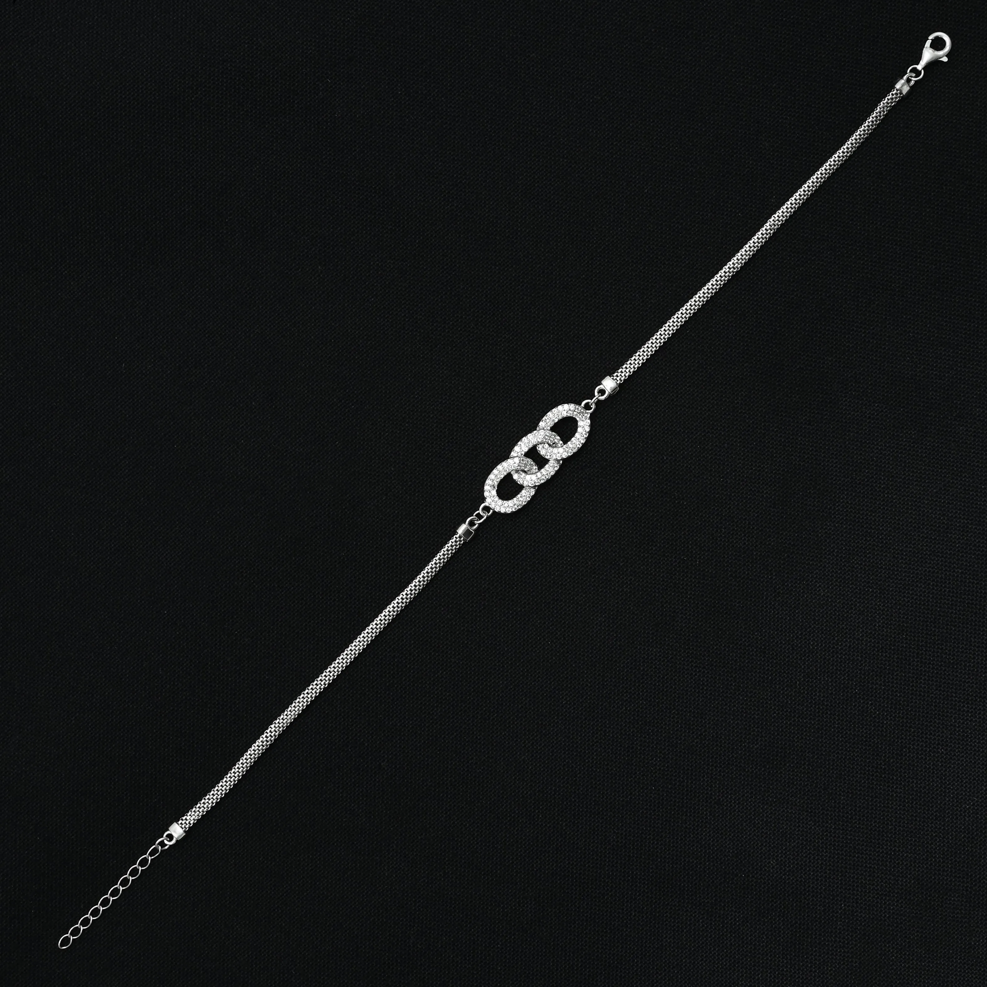 Silver Gorgeous Trio Linked Bracelet
