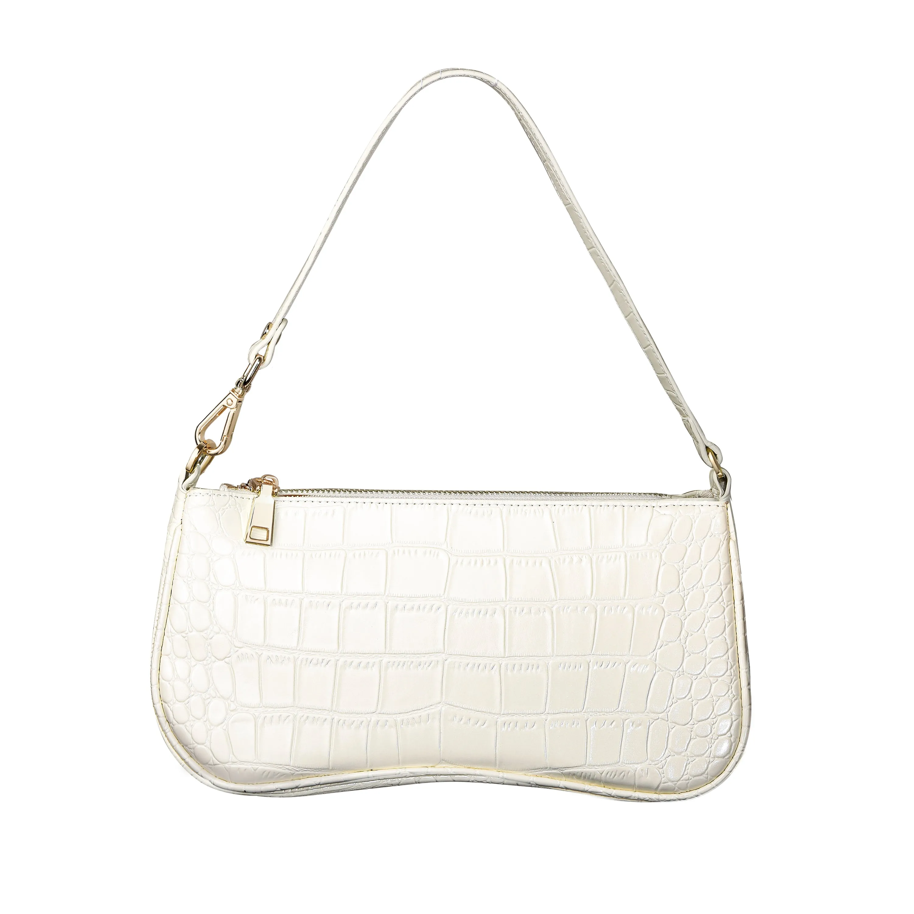 S.Leaf Retro Shoulder Bag Soft Crocodile Vegan Leather Handbags for Women Clutch Purse Designer Handbags for Women