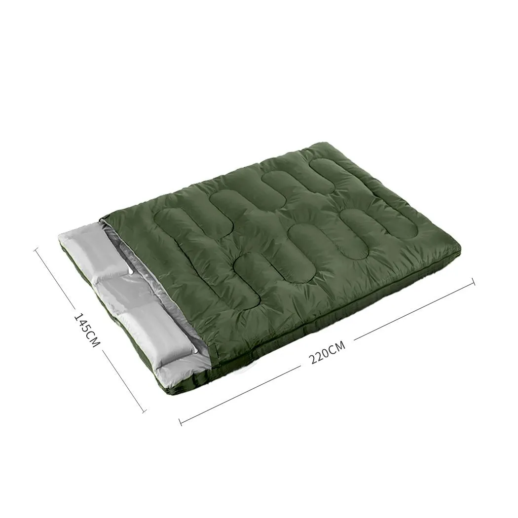 Sleeping Bag Double Bags Outdoor Camping Thermal 0deg-18deg Hiking Tent