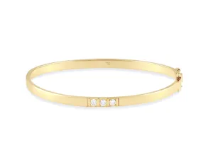 Stackable Bangle (3 Diamonds)
