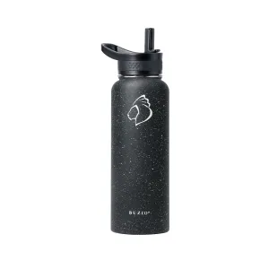 Stainless Steel Water Bottle with 3 Lid | Starry Black | 40oz