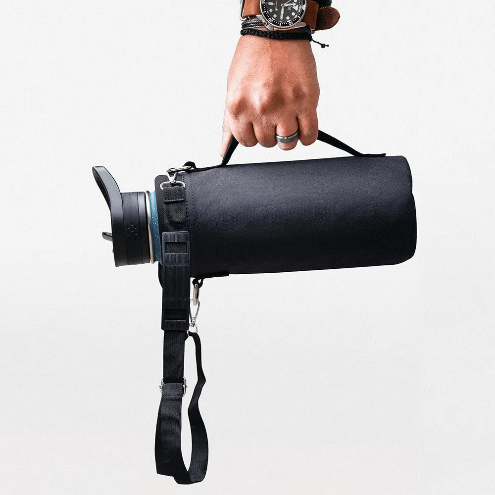 Stainless Steel Water Bottle with 3 Lid | Starry Black | 40oz