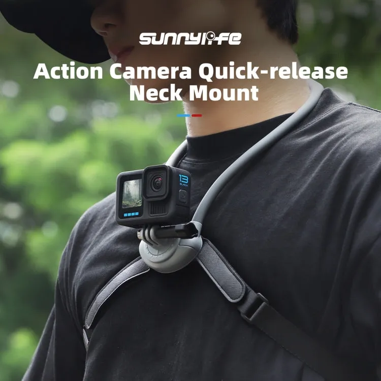 Sunnylife POV Neck Mount Hand Free Video Vlog Neck Selfie Holder with Body Strap (Grey)