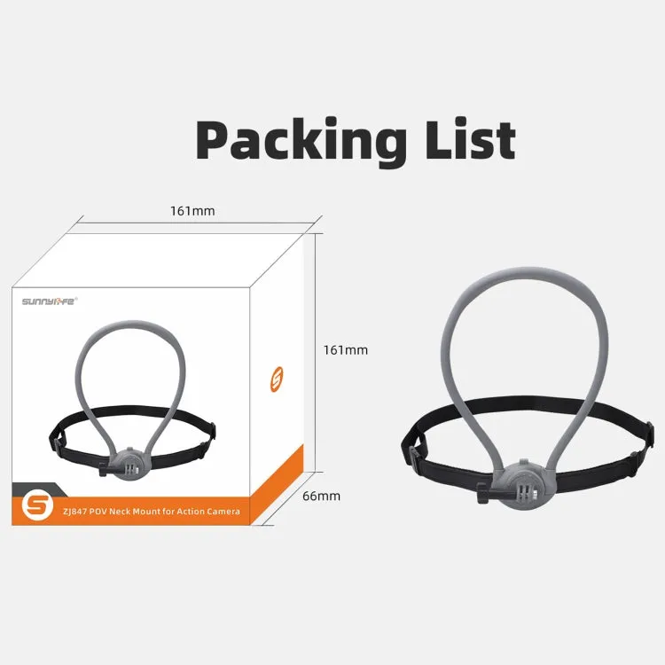 Sunnylife POV Neck Mount Hand Free Video Vlog Neck Selfie Holder with Body Strap (Grey)