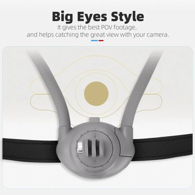 Sunnylife POV Neck Mount Hand Free Video Vlog Neck Selfie Holder with Body Strap (Grey)