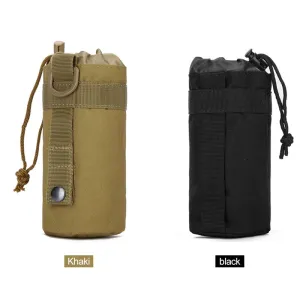 Tactical Molle Water Bottle Bag Military Outdoor Camping Hiking Drawstring Water Bottle Holder