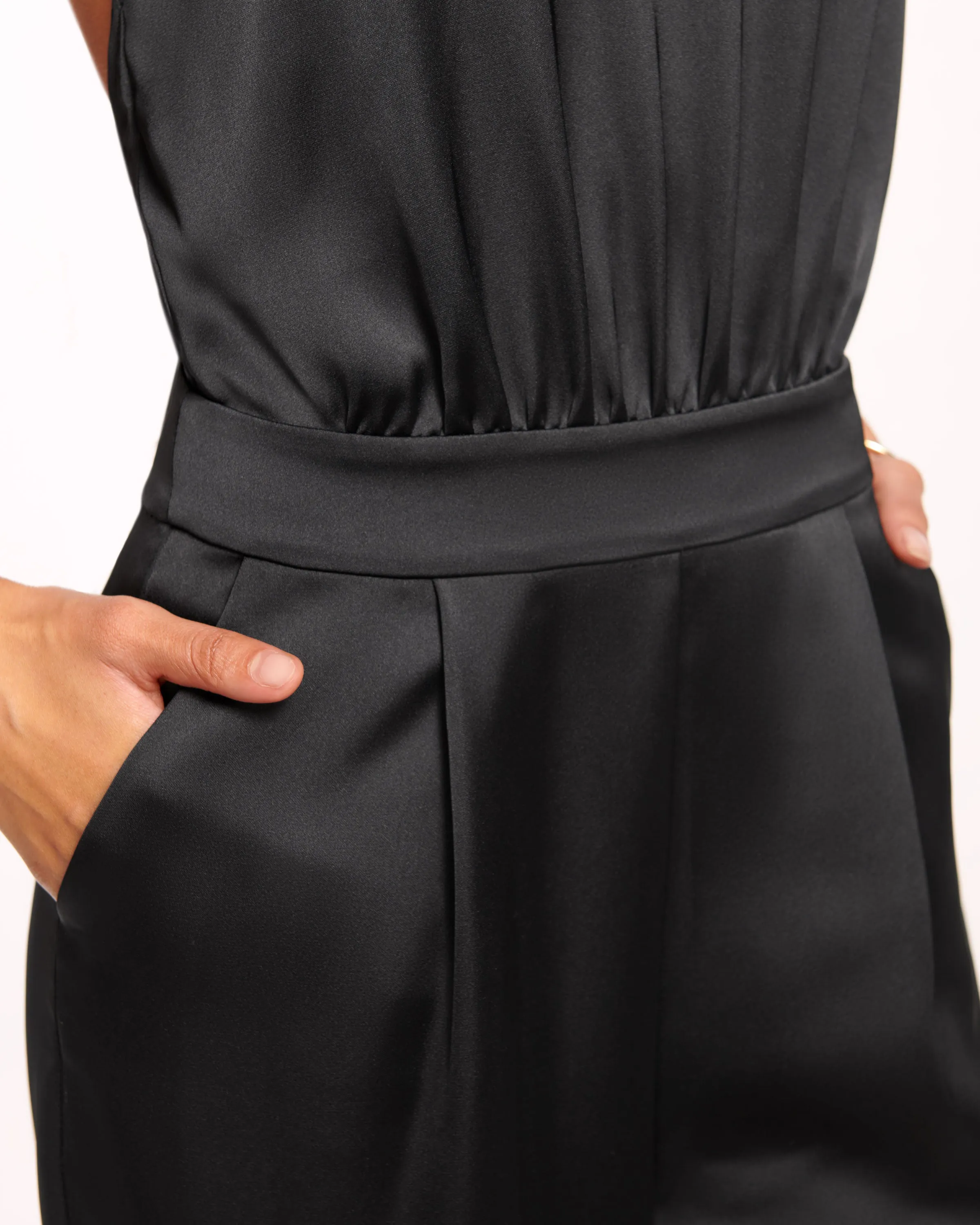 Tatiana Wide Leg Halter Jumpsuit