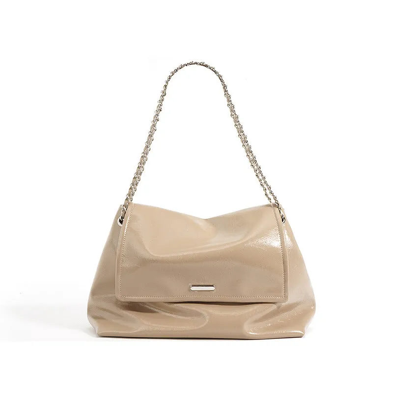 Textured Leather Shoulder Bag