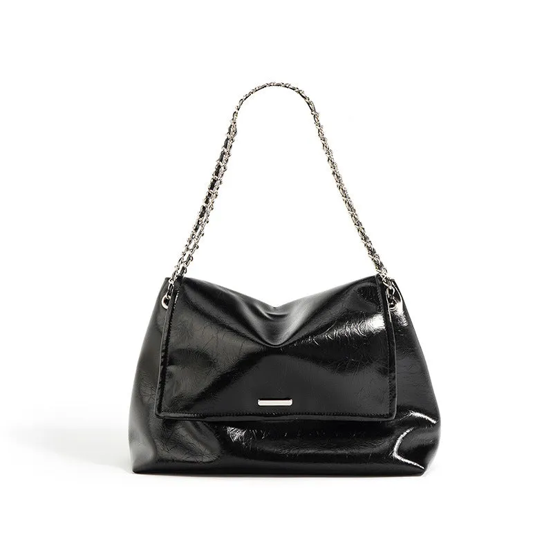 Textured Leather Shoulder Bag