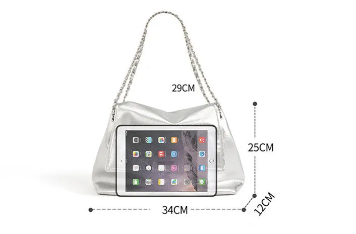 Textured Leather Shoulder Bag