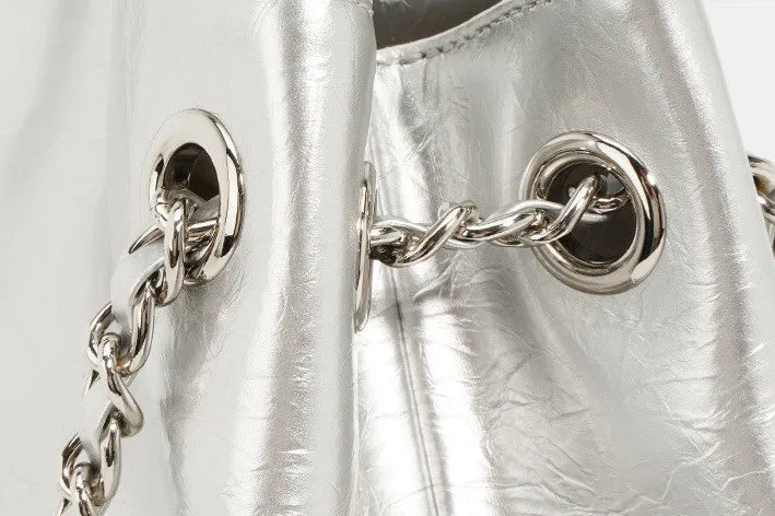 Textured Leather Shoulder Bag