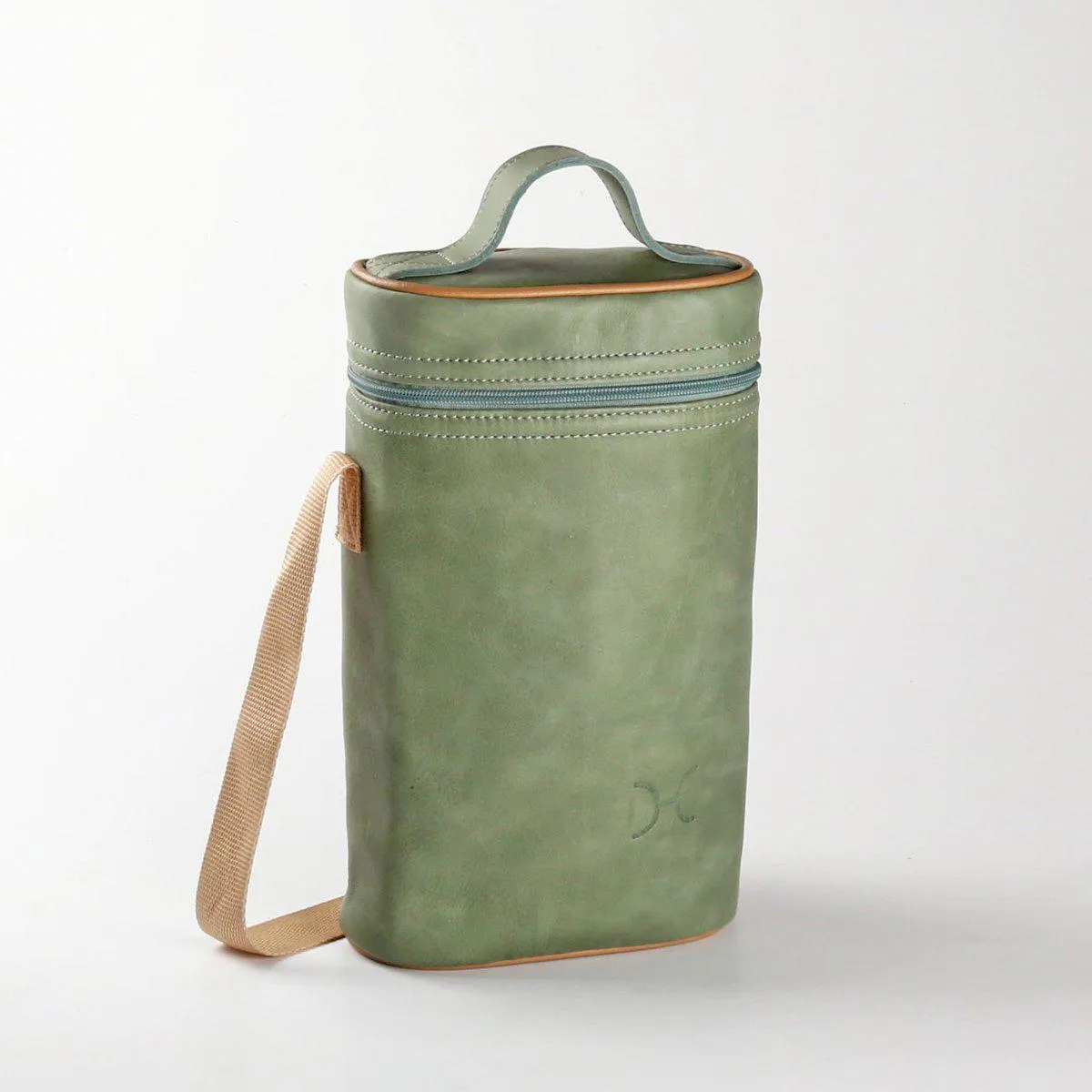 Thandana Leather Wine Cooler Double Carry Bag