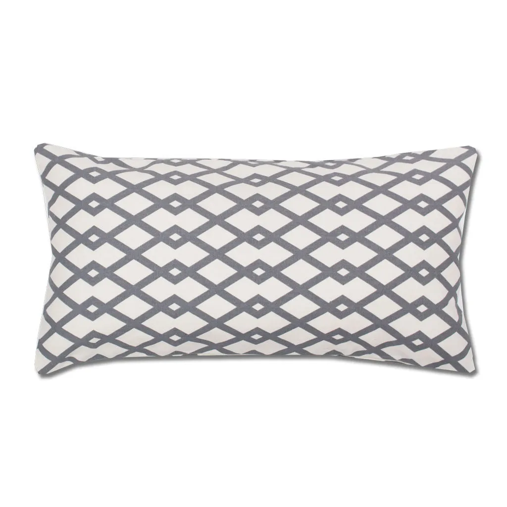 The Grey Geometric Throw Pillow