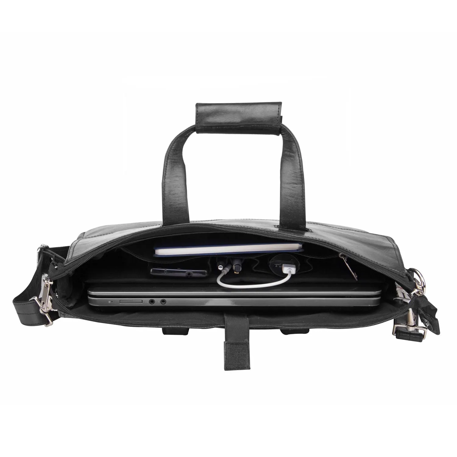 The Retro styled Laptop bag - Black