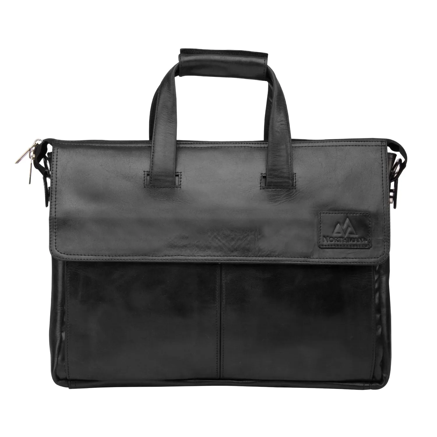 The Retro styled Laptop bag - Black