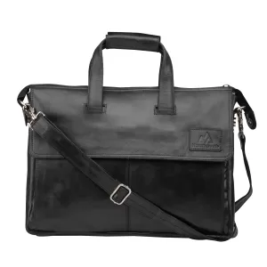 The Retro styled Laptop bag - Black