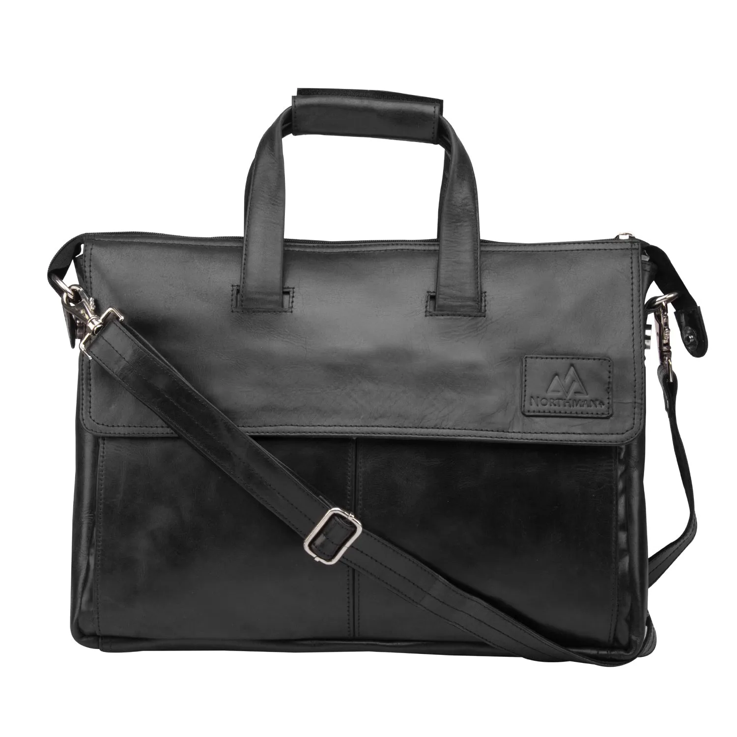 The Retro styled Laptop bag - Black