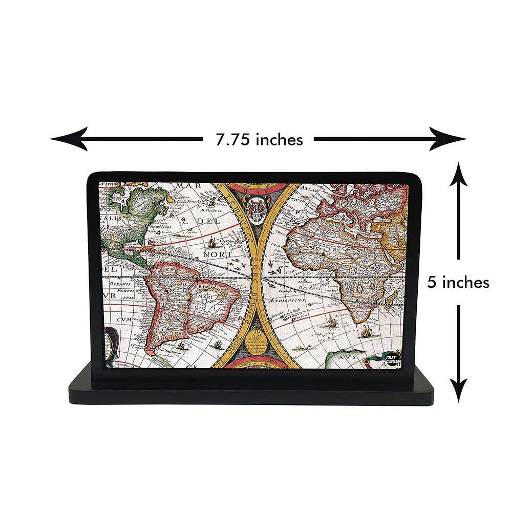 Tissue Holder Paper Napkin Stand - Vintage Map