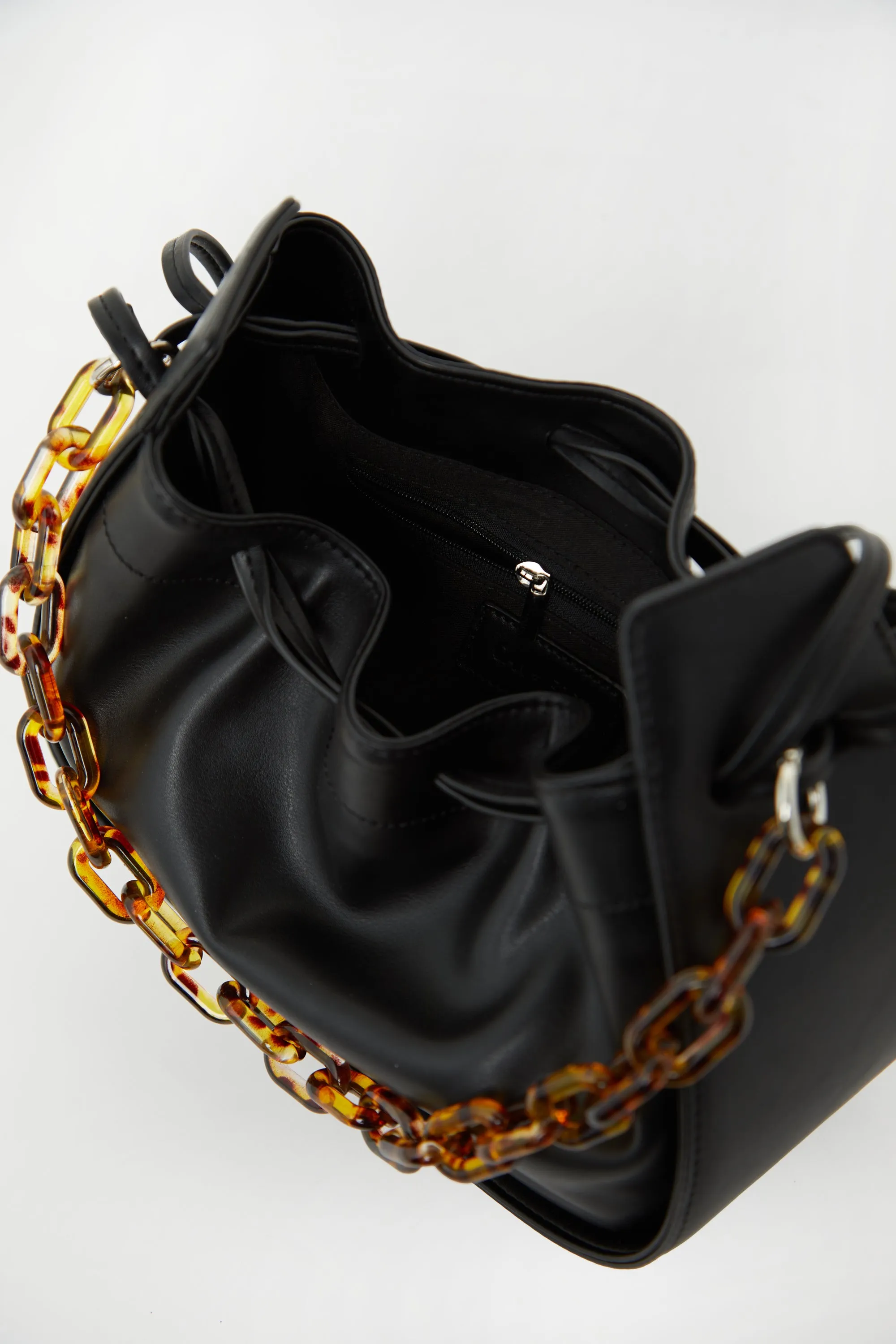 TORTOISE SHELL CHAIN BAG