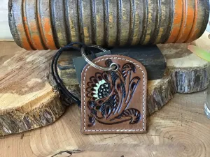 Trailer Rider Tooled Leather Key Chain