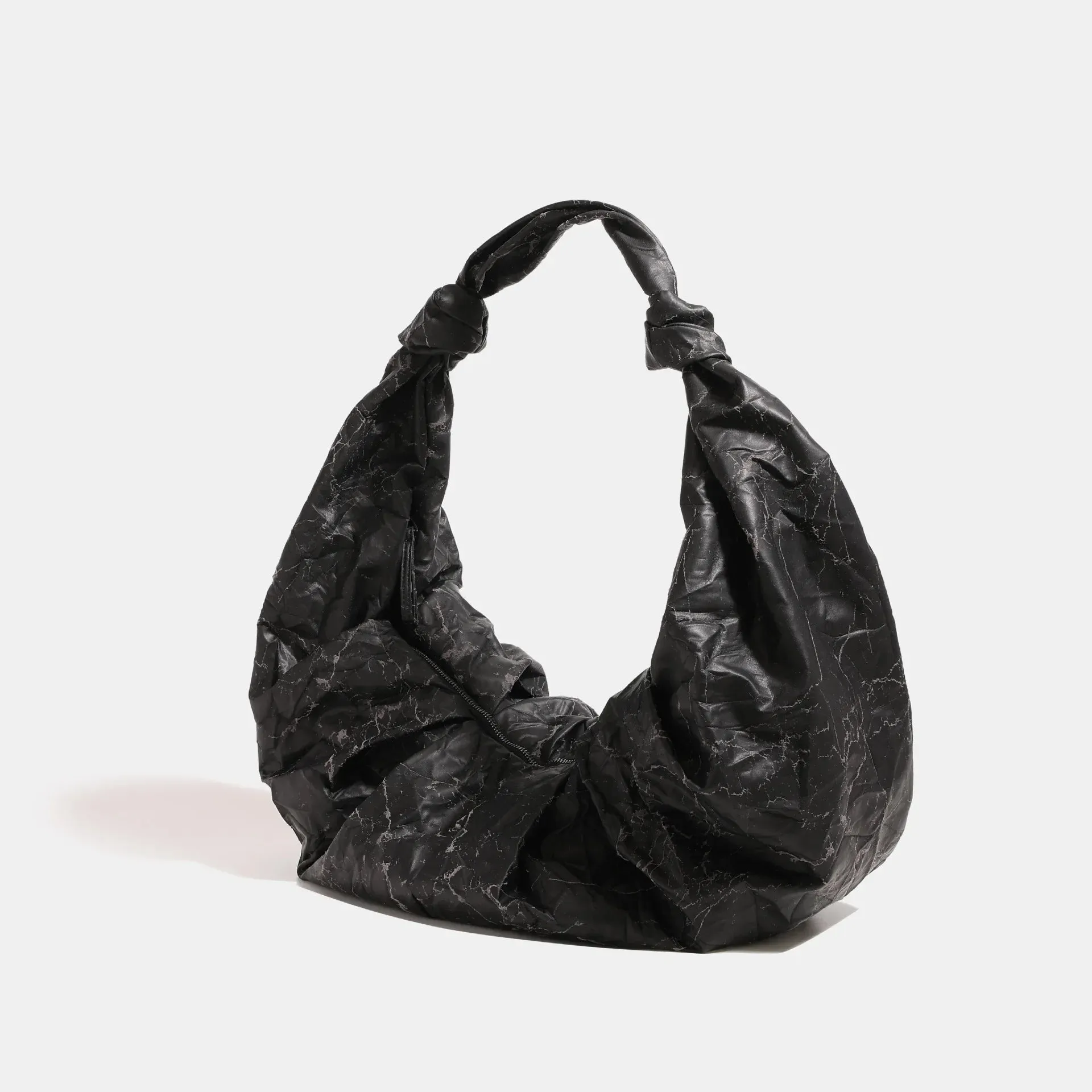 UAKISS  -  NEW Women Leather Pleated Dumpling Hobo Bag burst Solid Color Shoulder Phone Bag Simple Casual Crossbody Shopping Bag For Ladies