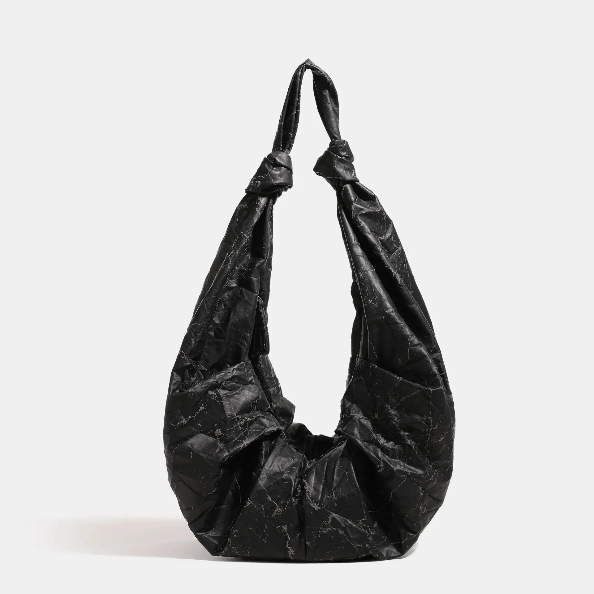 UAKISS  -  NEW Women Leather Pleated Dumpling Hobo Bag burst Solid Color Shoulder Phone Bag Simple Casual Crossbody Shopping Bag For Ladies
