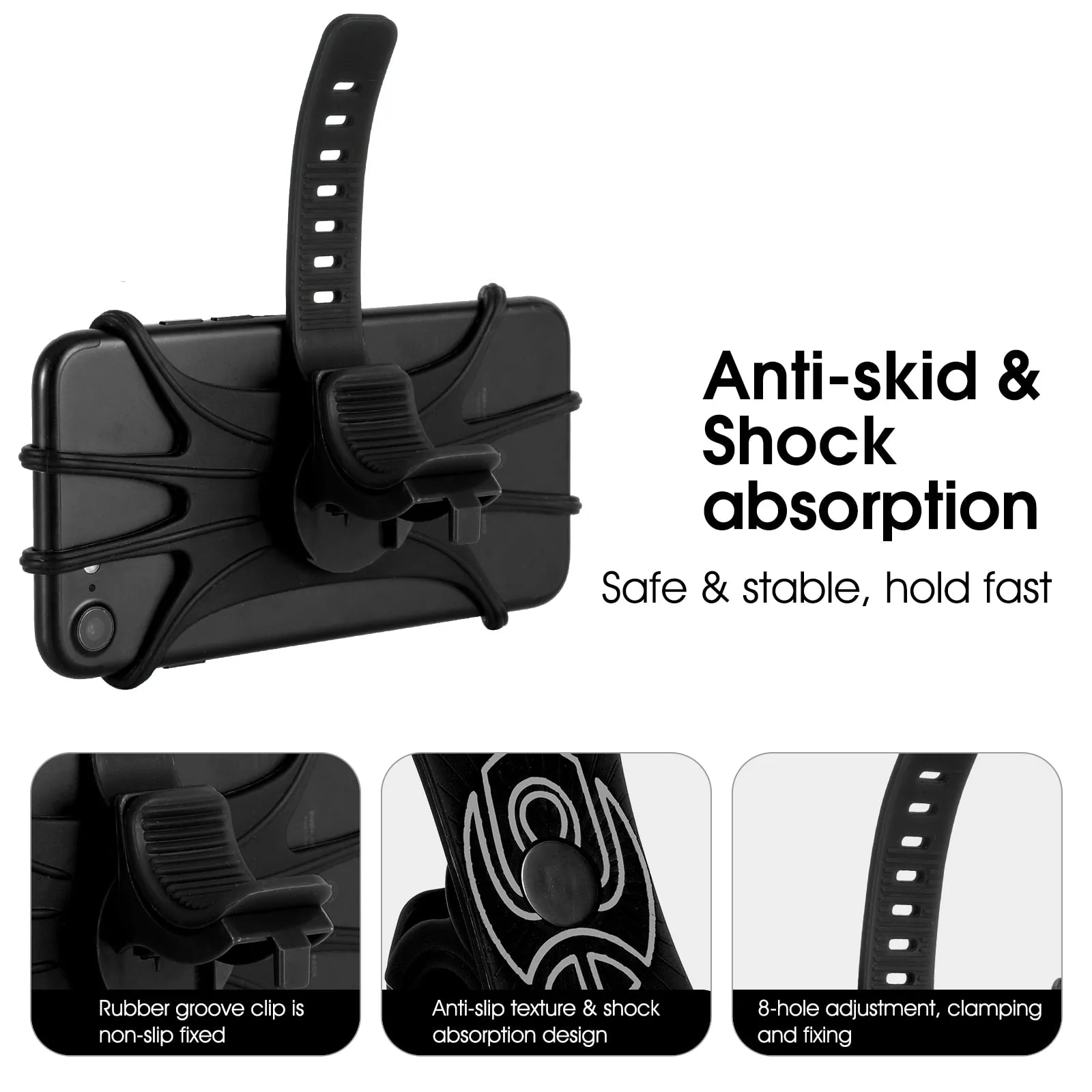 Universal Bicycle Phone Holder Handlebar Clip Stand For iPhone X XS 8 Mount Bracket Bike Phone Holder For Samsung Xiaomi Redmi