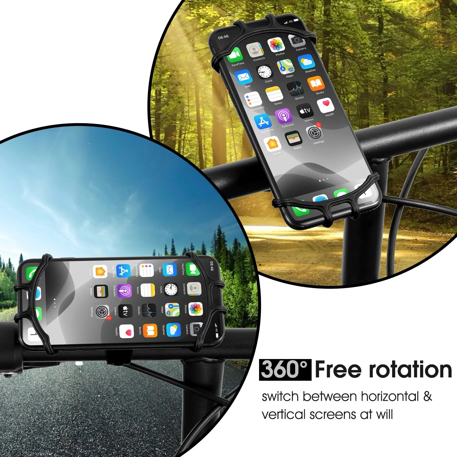 Universal Bicycle Phone Holder Handlebar Clip Stand For iPhone X XS 8 Mount Bracket Bike Phone Holder For Samsung Xiaomi Redmi