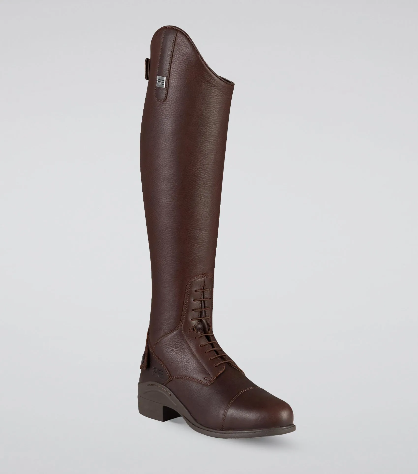 Vallardi Ladies Leather Field Tall Riding Boot Brown (Regular Calf)