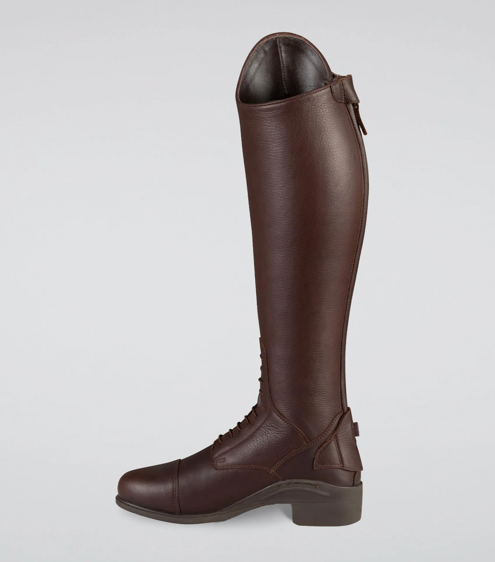 Vallardi Ladies Leather Field Tall Riding Boot Brown (Regular Calf)