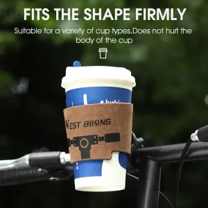 Vintage Cowhide Bicycle Bottle Holder Coffee Cup Holder Tea Cup Holder Bicycle Bracket Scooter Bottle Cage Holder
