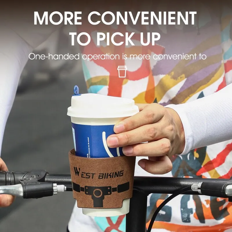 Vintage Cowhide Bicycle Bottle Holder Coffee Cup Holder Tea Cup Holder Bicycle Bracket Scooter Bottle Cage Holder