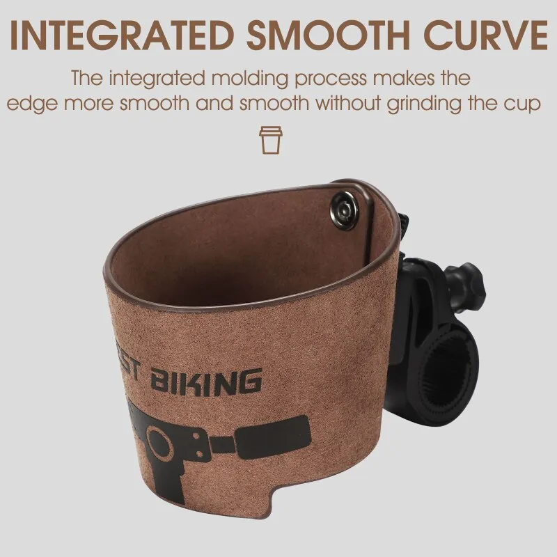 Vintage Cowhide Bicycle Bottle Holder Coffee Cup Holder Tea Cup Holder Bicycle Bracket Scooter Bottle Cage Holder