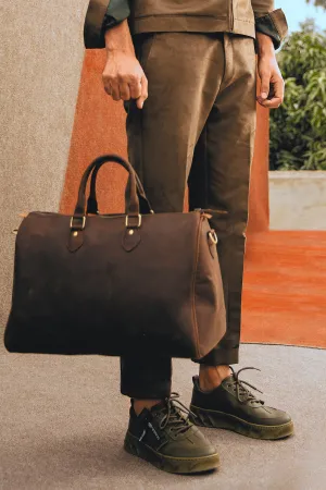 Vintage Leather Duffle Bag