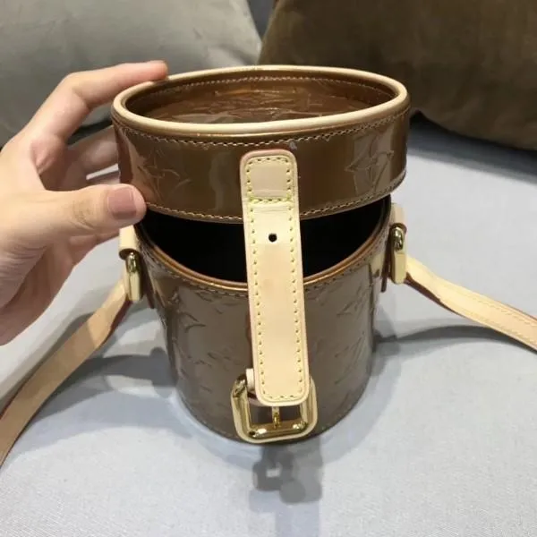 Vintage Monogram Vernis Mini Container Bag Caramel 2019