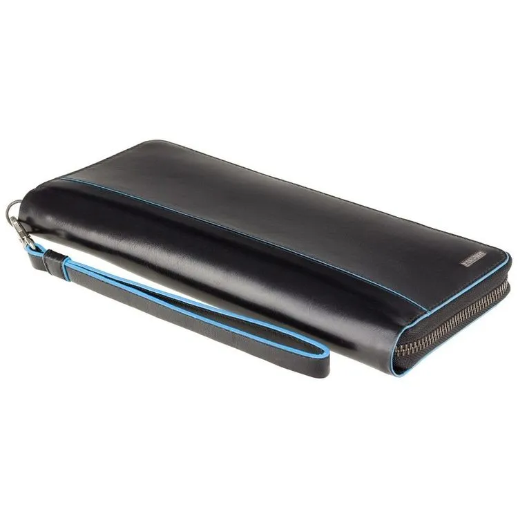Visconti Alfred Italian RFID Black Leather Travel Wallet