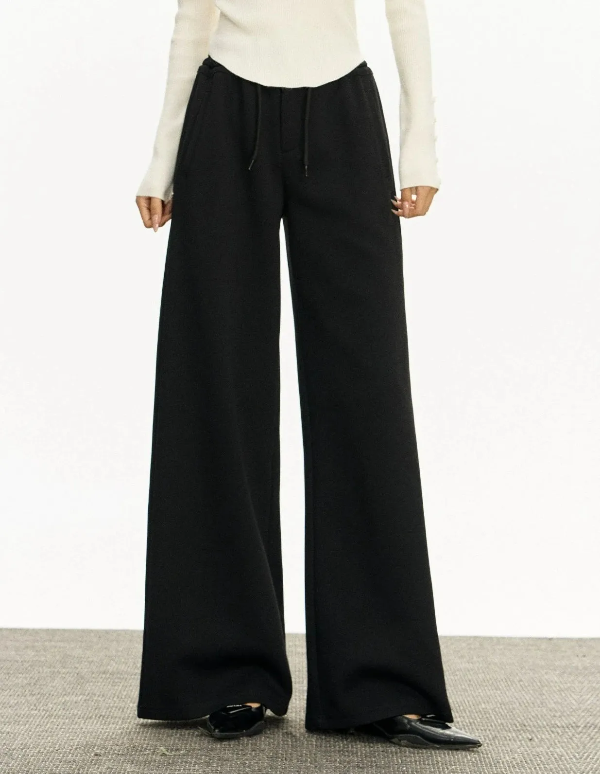 Wide-Leg Semi-Flare Sweatpant Joggers