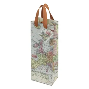 Wild & Wolf Bottle Gift Bag Europe Map