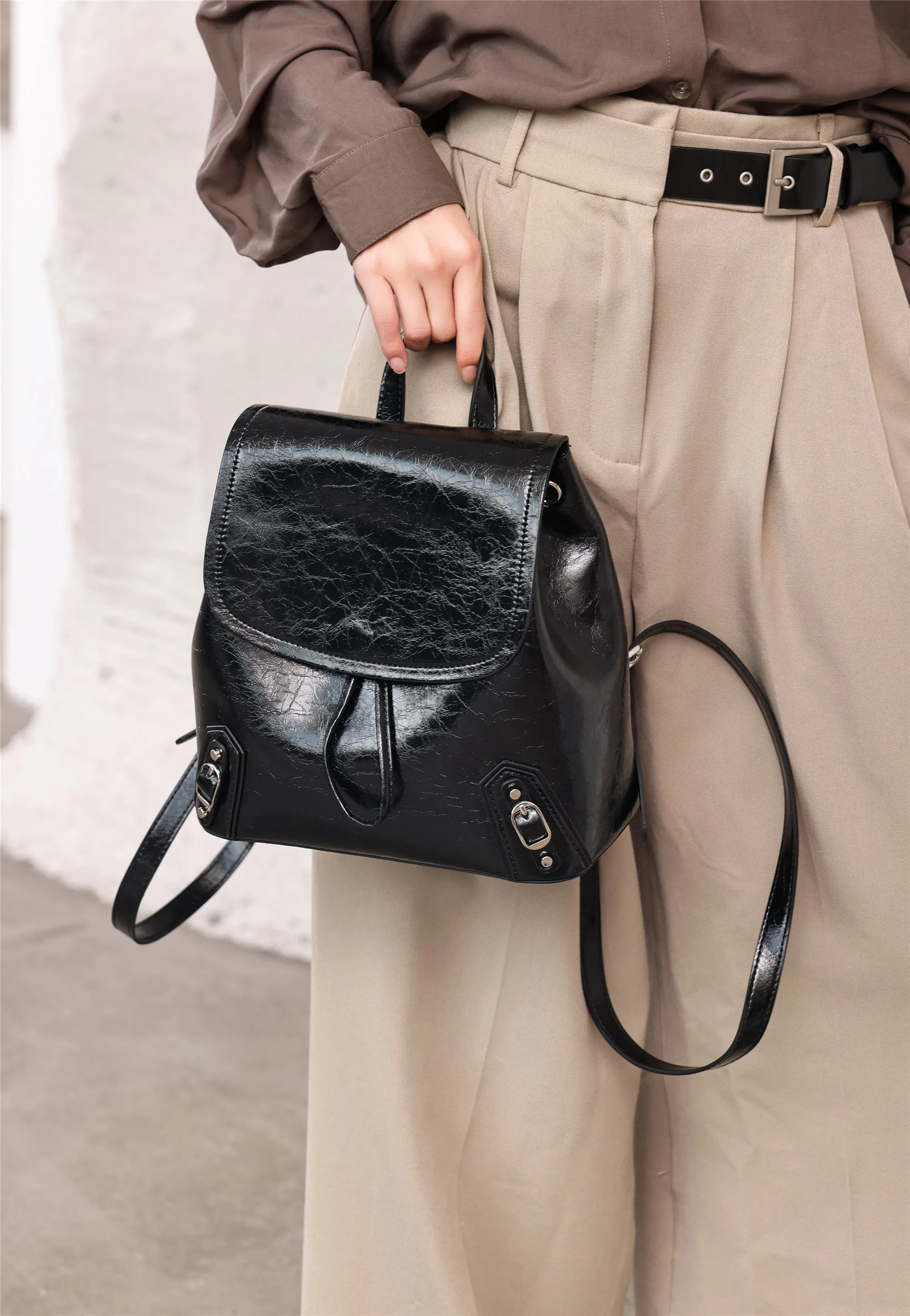 Womens Leather Backpack