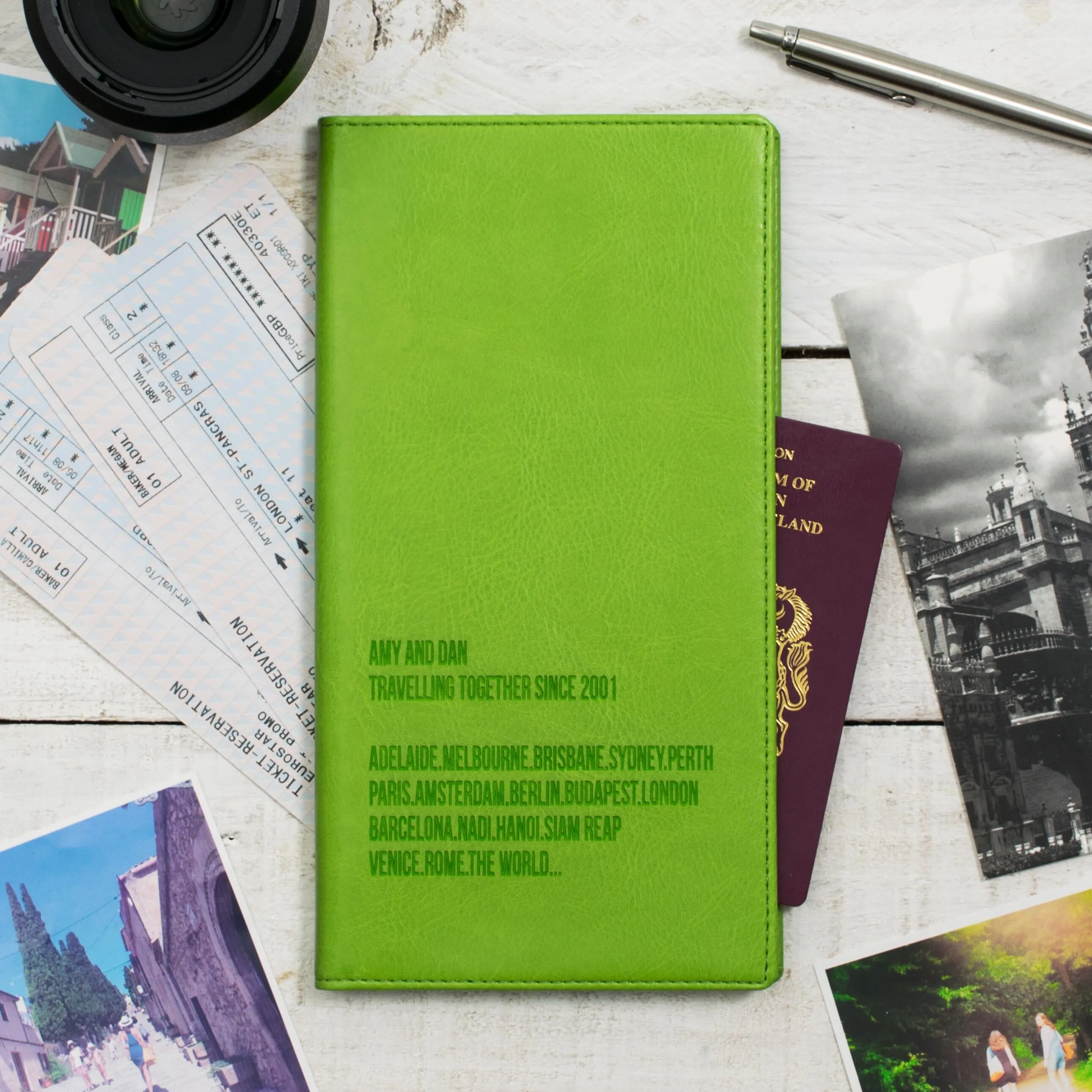 World Destinations Personalised Travel Document Holder